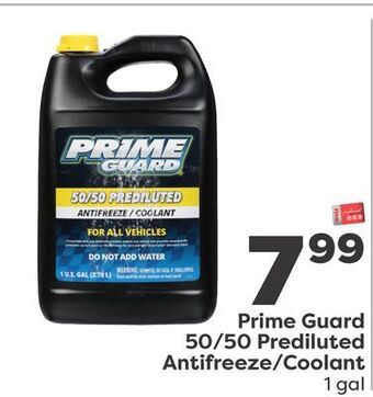 Weis Markets Prime guard 50/50 prediluted antifreeze/coolant offer