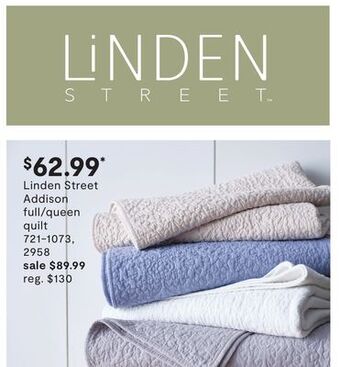 JC Penney Linden street addison full/queen quilt offer