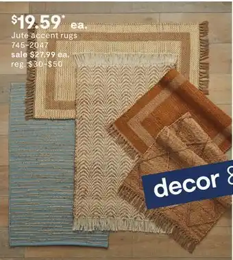 JC Penney Jute accent rugs offer