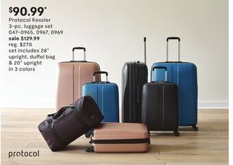 JC Penney Protocol kessler 3-pc. luggage set offer