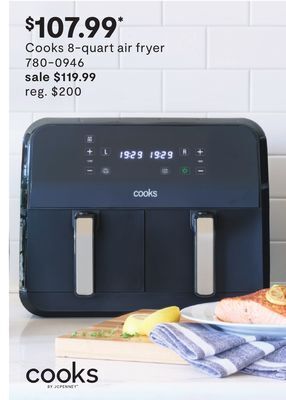 JC Penney Cooks 8-quart air fryer offer