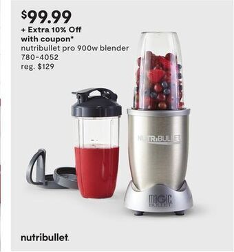 JC Penney Nutribullet pro 900w blender offer