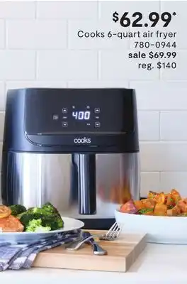 JC Penney Cooks 6-quart air fryer offer