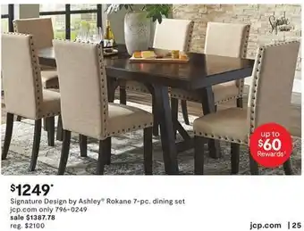 JC Penney Signature design by ashley® rokane 7-pc. dining set offer