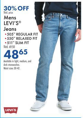 Boscov's Mens levi's® jeans offer
