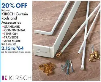 Boscov's Kirsch curtain rods and accessories offer