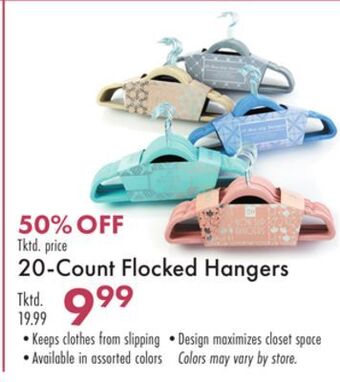 Boscov's 20-count flocked hangers offer