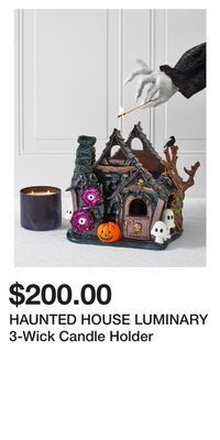 Bath & Body Works Haunted house luminary 3-wick candle holder offer