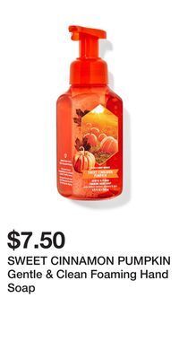 Bath & Body Works Sweet cinnamon pumpkin gentle & clean foaming hand soap offer