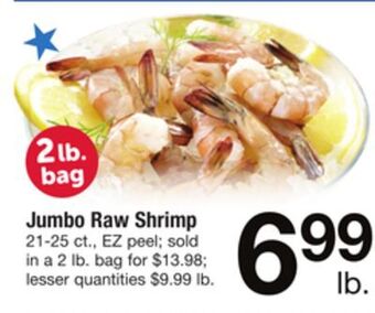 ACME Jumbo raw shrimp offer