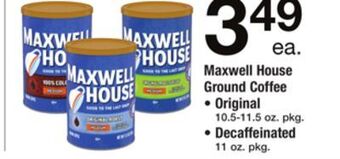 ACME Maxwell house ground coffee offer