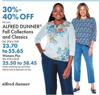Boscov's Alfred dunner® fall collections and classics offer