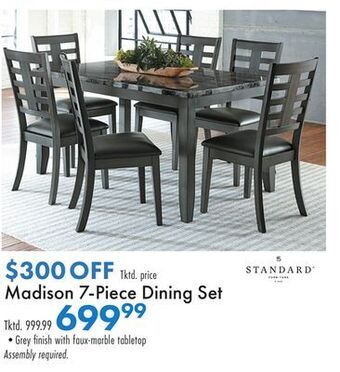 Boscov's Madison 7-piece dining set offer