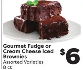 Weis Markets Gourmet fudge or cream cheese iced brownies offer