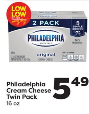 Weis Markets Philadelphia cream cheese twin pack offer