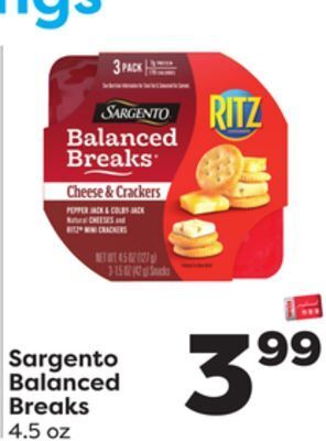 Weis Markets Sargento balanced breaks offer