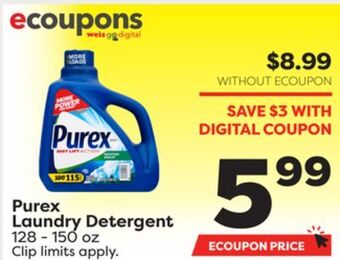 Weis Markets Purex laundry detergent offer