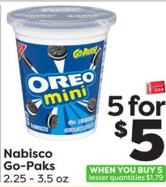 Weis Markets Nabisco go-paks offer