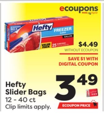 Weis Markets Hefty slider bags offer