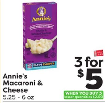 Weis Markets Annie's macaroni & cheese offer