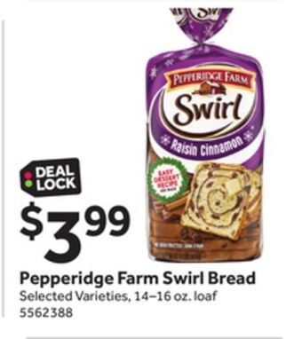 Stop&Shop Pepperidge farm swirl bread offer
