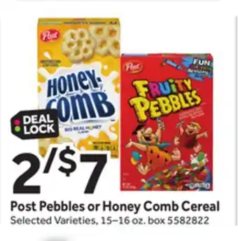 Stop&Shop Post pebbles or honey comb cereal offer