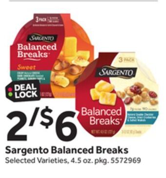 Stop&Shop Sargento balanced breaks offer