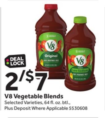 Stop&Shop V8 vegetable blends offer