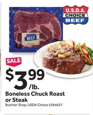 Stop&Shop Boneless chuck roast or steak offer