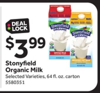 Stop&Shop Stonyfield organic milk offer