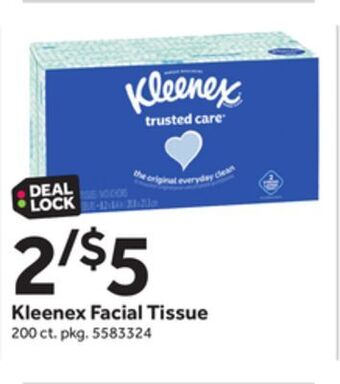 Stop&Shop Kleenex facial tissue offer