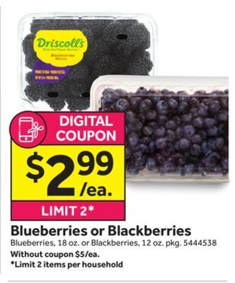 Stop&Shop Blueberries or blackberries offer