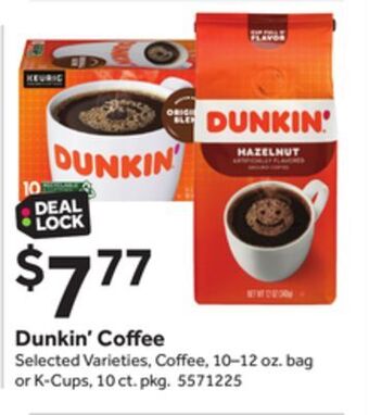 Stop&Shop Dunkin' coffee offer