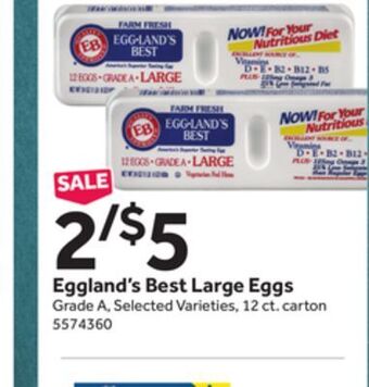 Stop&Shop Eggland's best large eggs offer