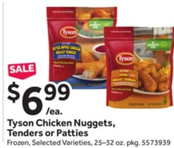 Stop&Shop Tyson chicken nuggets, tenders or patties offer