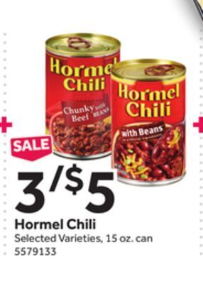 Stop&Shop Hormel chili offer