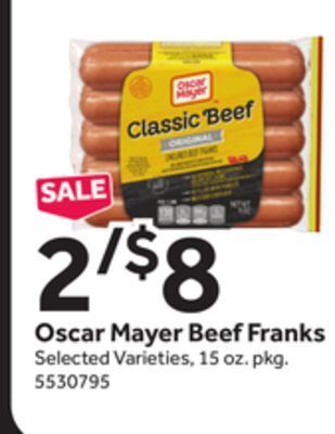 Stop&Shop Oscar mayer beef franks offer