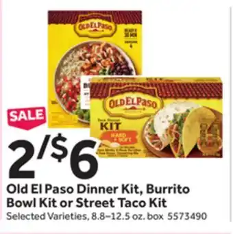 Stop&Shop Old el paso dinner kit, burrito bowl kit or street taco kit offer