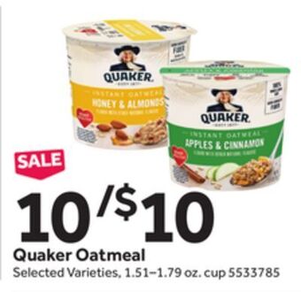 Stop&Shop Quaker oatmeal offer