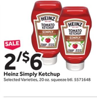 Stop&Shop Heinz simply ketchup offer