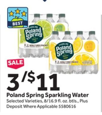 Stop&Shop Poland spring sparkling water offer
