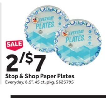 Stop&Shop Stop & shop paper plates offer