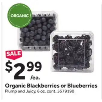 Stop&Shop Organic blackberries or blueberries offer