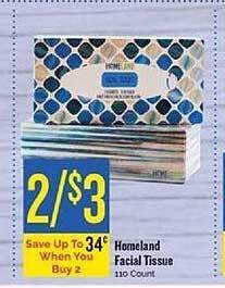 Homeland facial tissue
