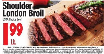 King Kullen Shoulder london broil offer