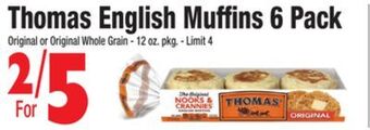 King Kullen Thomas english muffins 6 pack offer