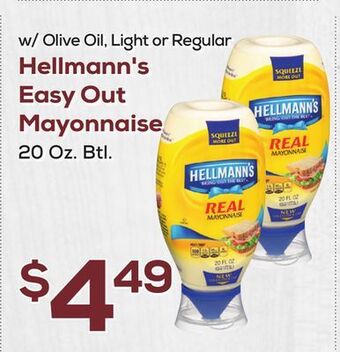 DeCicco & Sons Hellmann's easy out mayonnaise offer