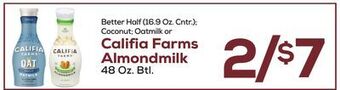 DeCicco & Sons Califia farms almondmilk offer