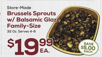 DeCicco & Sons Brussels sprouts w/balsamic glaze family-size offer