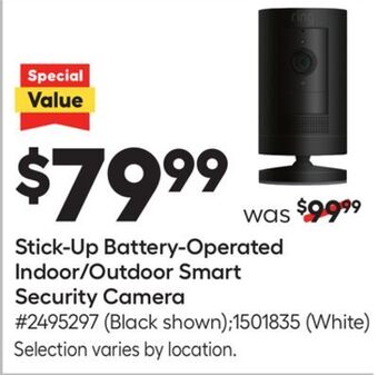 Lowe's Stick-up battery-operated indoor/outdoor smart security camera offer
